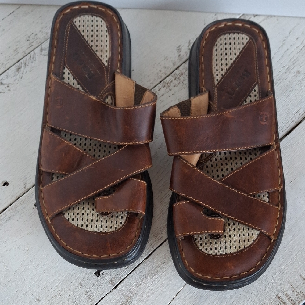 Born Brown Leather Women's Sandals
